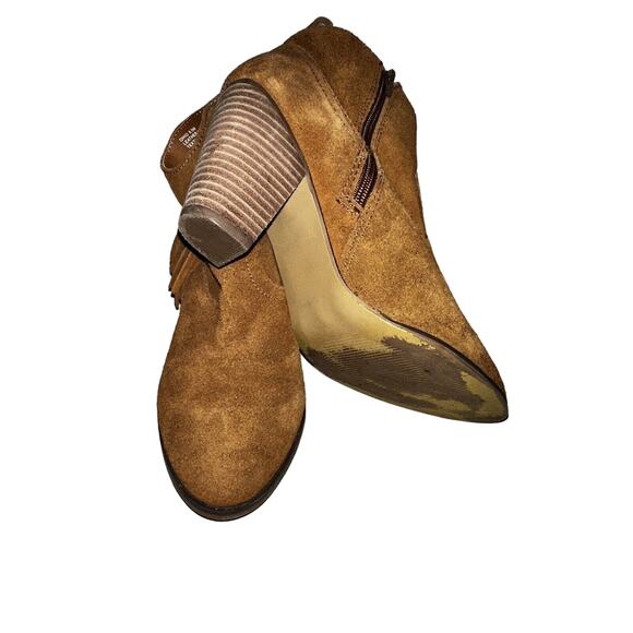 STEVE MADDEN Carmel Suede Women’s Boots Cowboy Fringe Block Heel Size 7.5 - Picture 9 of 9